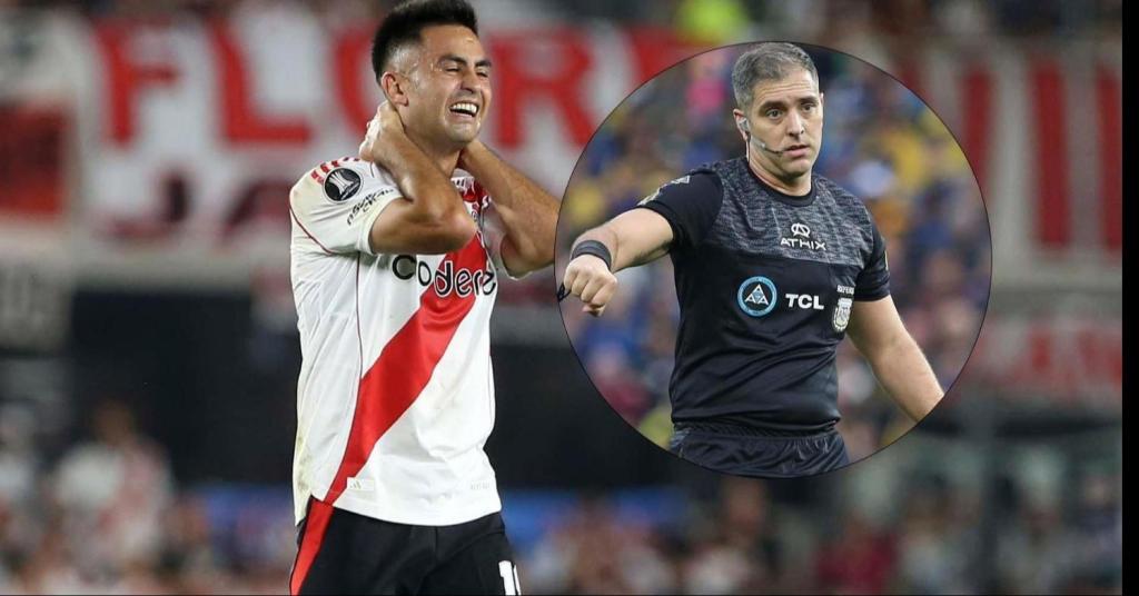 El árbitro Echenique le pidió la camiseta a Pity Martínez: «Jugábamos juntos a la&nbsp;pelota»